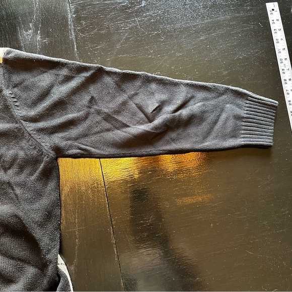 Geoffrey Beene XL Argyle Gray Black and Brown Cream Grandpa Sweater Crewneck - Picture 7 of 9